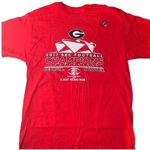2017 Georgia Bulldogs SEC Champion Shirt - Collegiate Licensed- Men’s Large